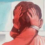 Computer screen showing AI refusal to create image with offer to help