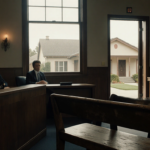 Young man sits at defendant