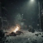 Chatbot icon smiling while offering help with speech bubble and friendly background