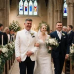 Gordon Ramsay exchanges vows with his daughter Holly and Olympic medalist Adam Peaty in a historic church setting.