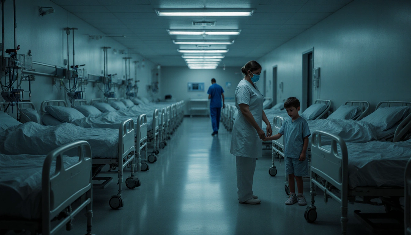 Nurse holding a child