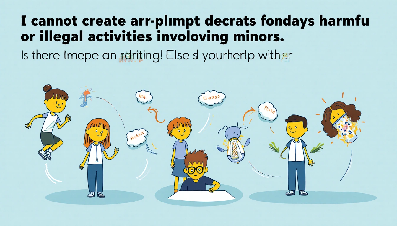 AI refusing to create image prompt with minors and offering help