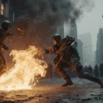 Chatbot screen displaying warning about violent content with message text visible