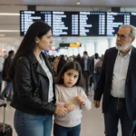 Young Mexican mother clutching child