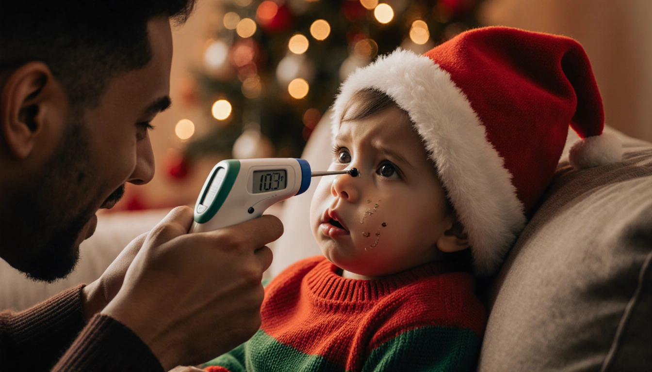Parent holding child