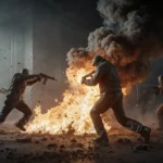 Fit person preparing healthy meal prep containers with protein-rich foods at kitchen counter.