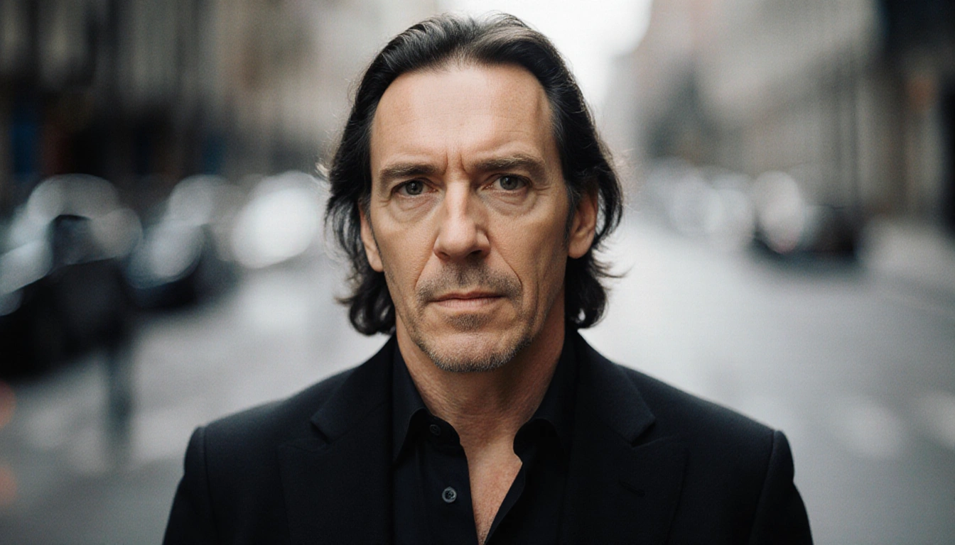 Russell Brand speaking about sexual assault with microphone and audience listening