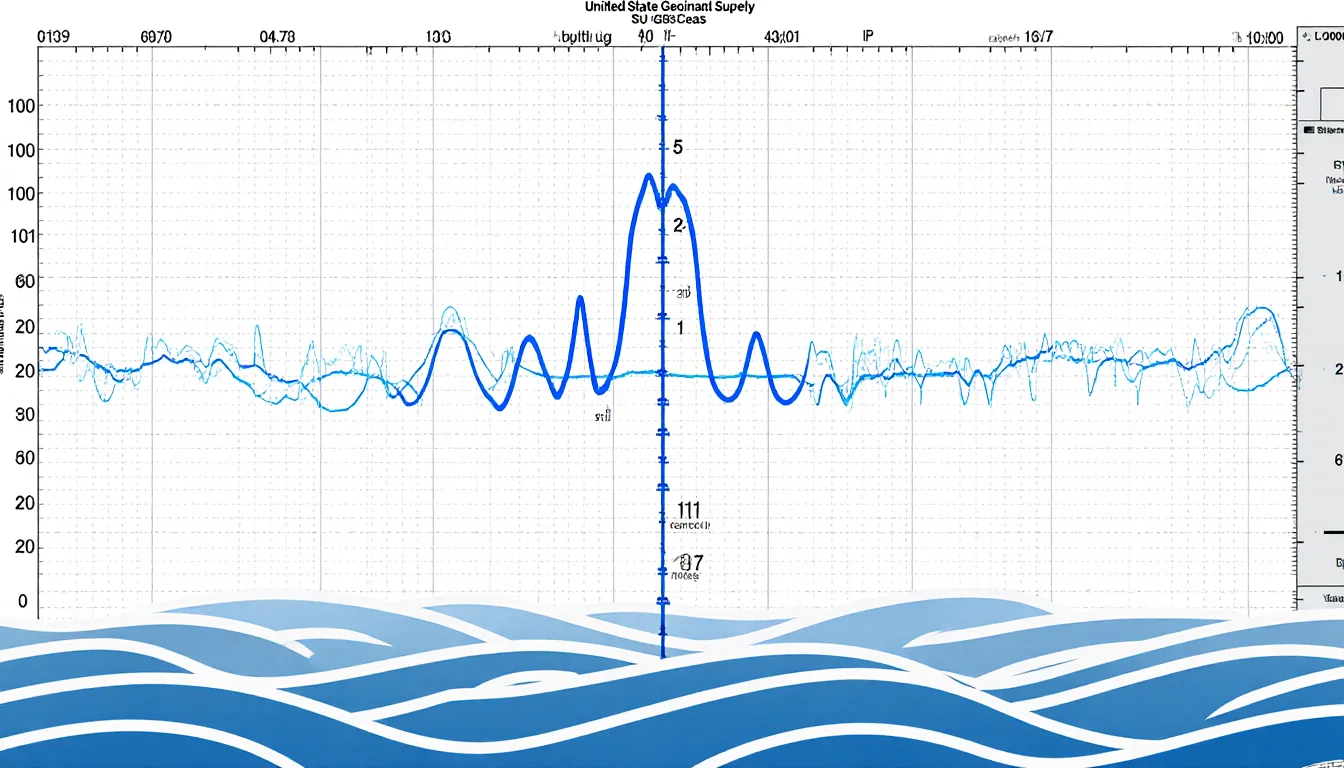Seismograph screen shows 3.7 magnitude earthquake with radiating waves and blue accents