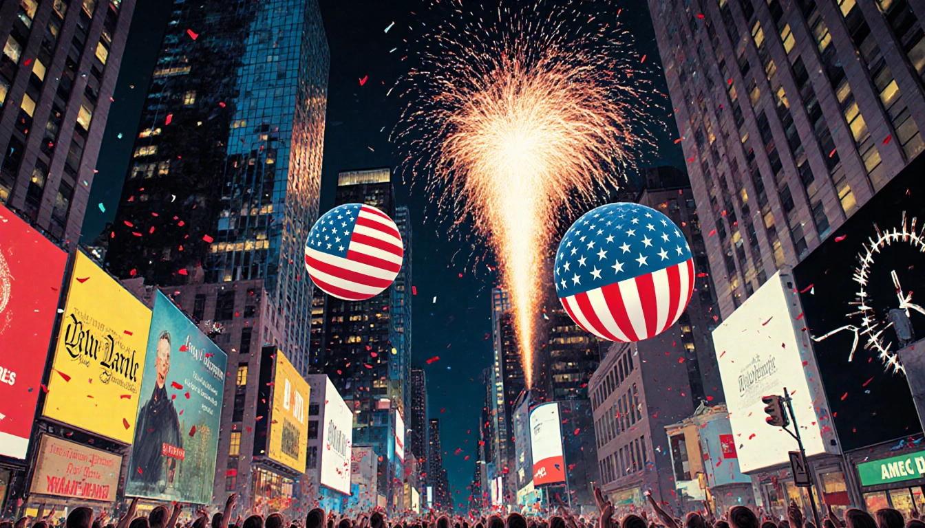 Times Square celebrates New Year