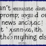 Person typing at laptop with blank screen showing no generated content