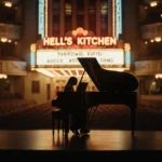 Alicia Keys sits at piano on empty Broadway stage with Hell