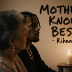A$AP Rocky sitting across from his mother with candlelight glow and Mothers Know Best lyrics on the wall