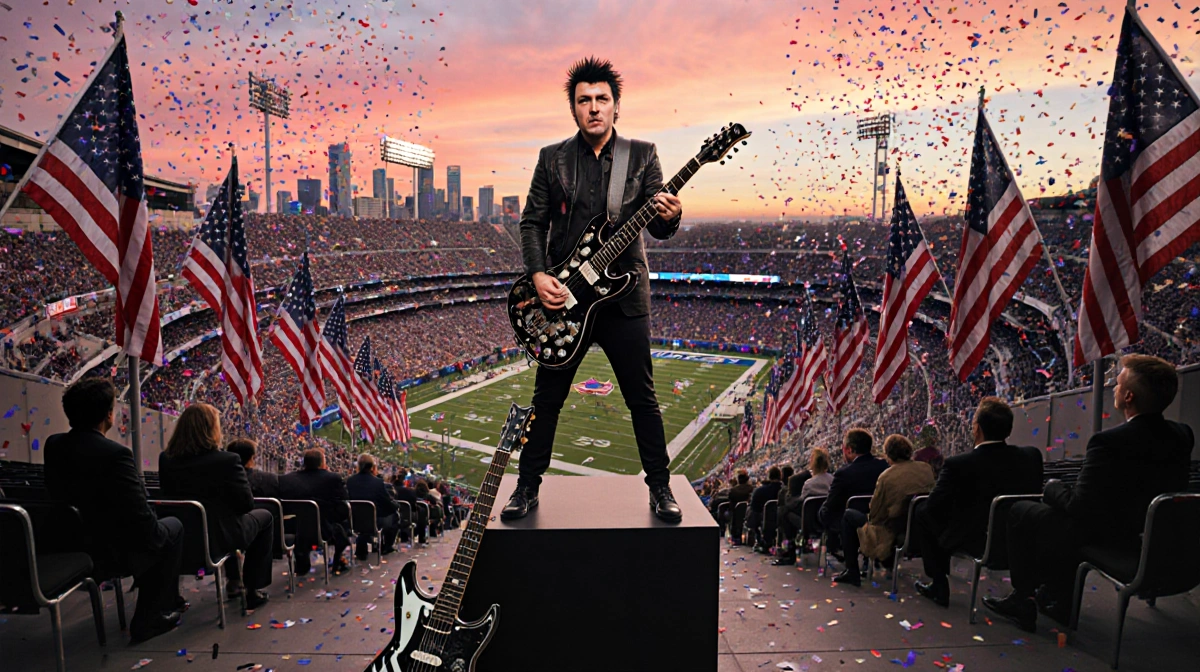 Billie Joe Armstrong stands at Levi