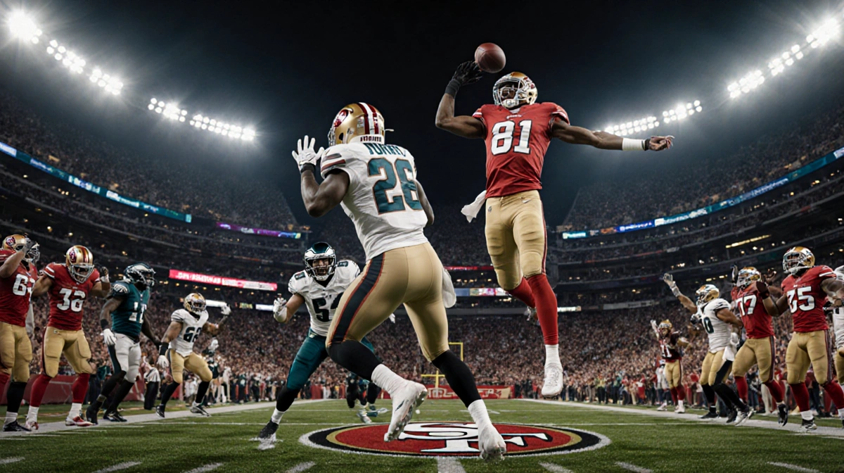 Brock Purdy throws touchdown pass to Jauan Jennings with 49ers bench celebrating the trick play victory