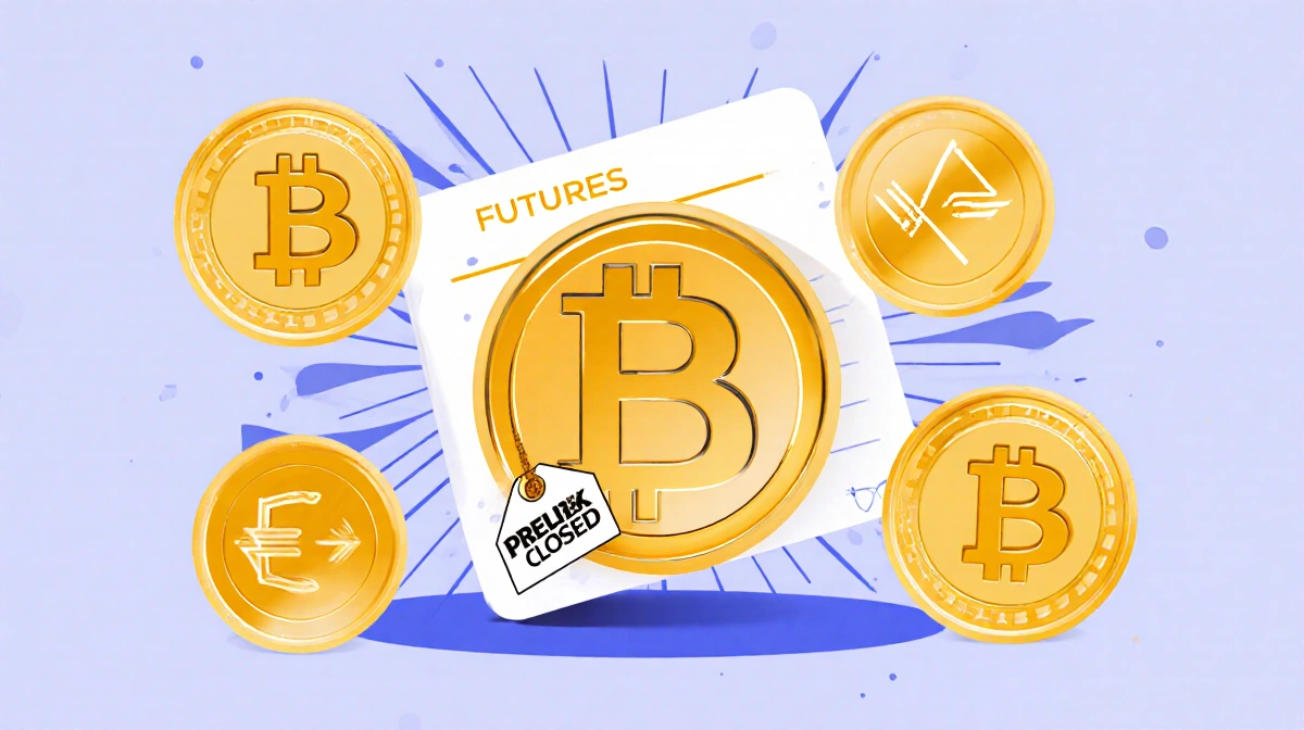 Futures contract displays 10% premium over spot BTC with shorter options contracts showing closed positions and volatility pa