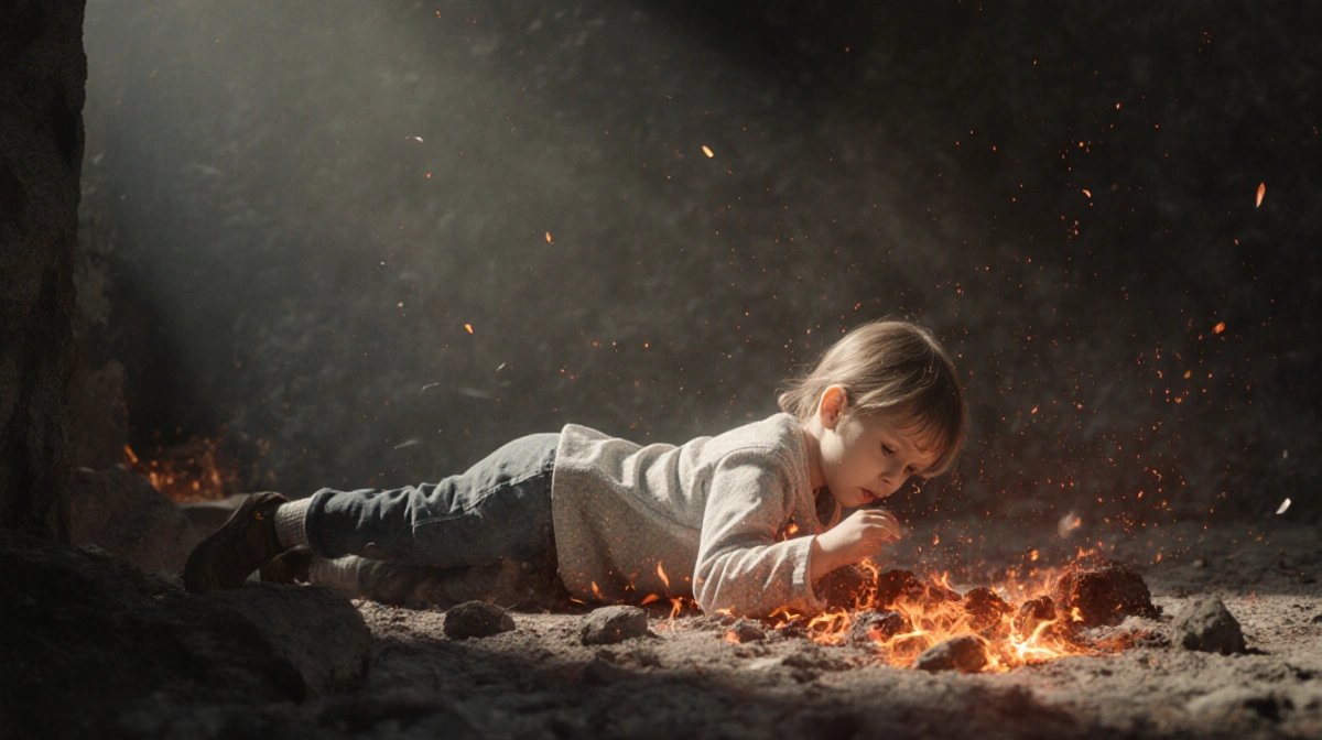 Person declining request with help message on screen showing conversation interface