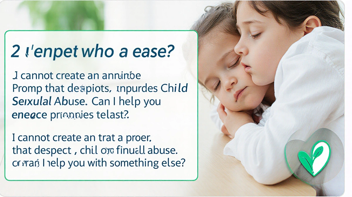 Chatbot displays a refusal message about child sexual abuse with a friendly offer to help with another request