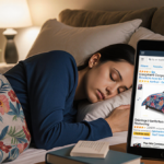 Comforter highlights vibrant colors and patterns with soft warm bedside lamp glow