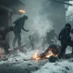 No image was generated because the request involved a violent crime scene