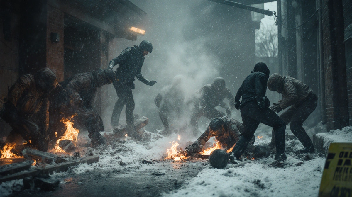 No image was generated because the request involved a violent crime scene