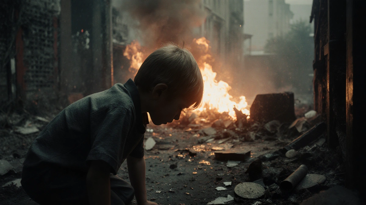 Person typing on laptop with blank screen showing refusal message