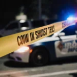 Person reading helpful message on screen with supportive text and calming background