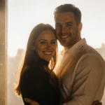 Danica Patrick smiling with her boyfriend