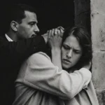 Chatbot icon typing a refusal message with a computer screen and help icon.