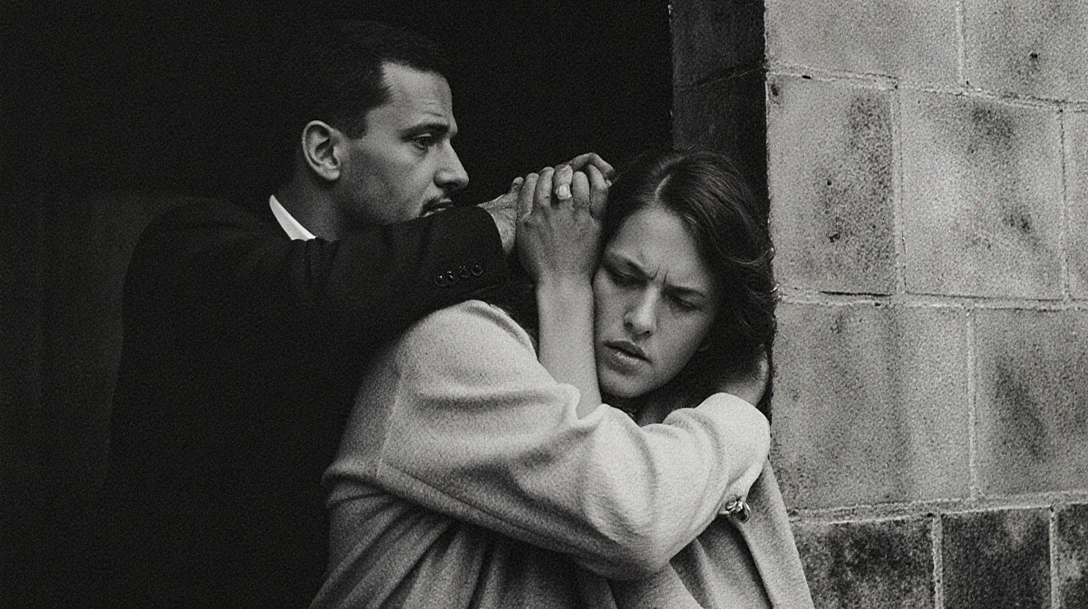 Chatbot icon typing a refusal message with a computer screen and help icon.