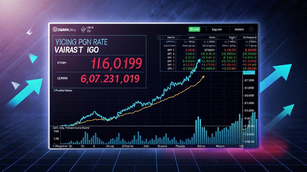 Financial dashboard shows Dorian LPG stock ticker with rising arrows and charts showing upward momentum