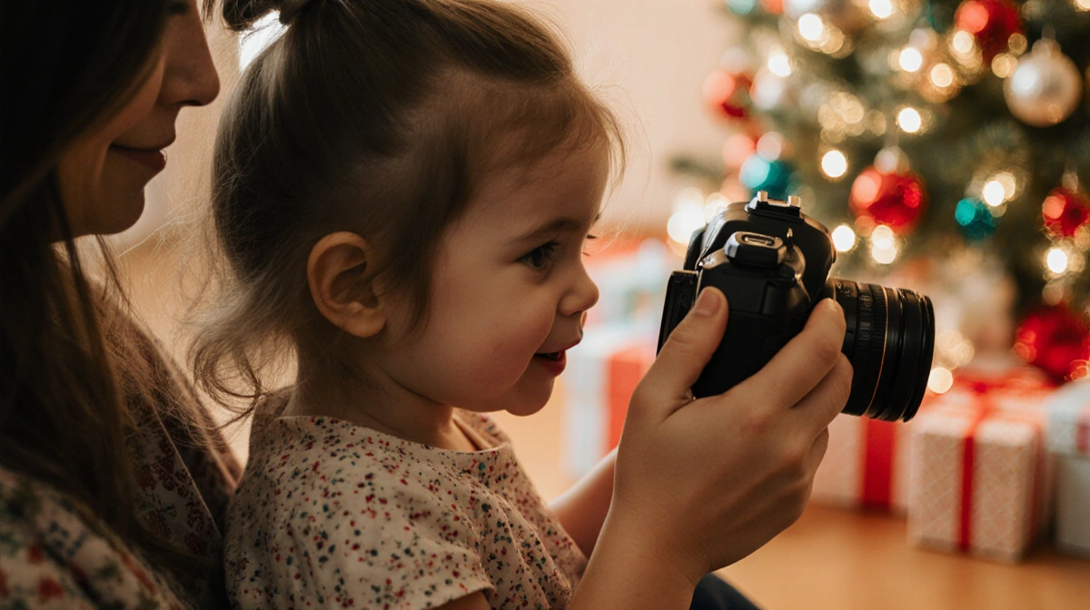 Little girl sits on mom