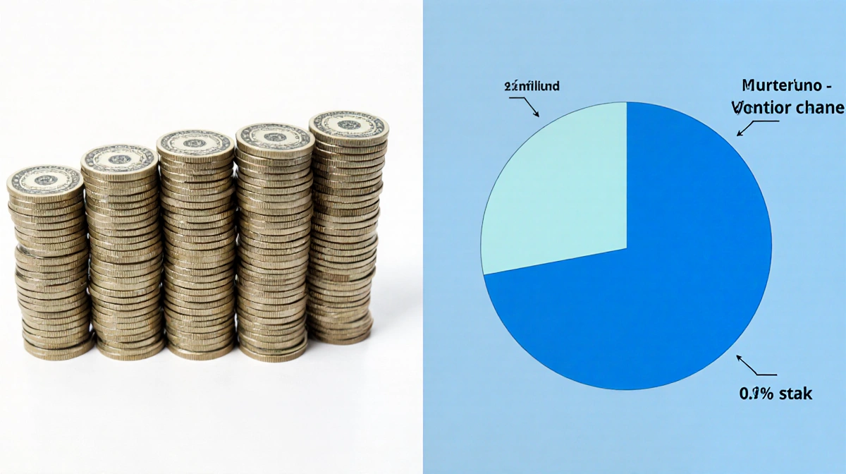 Stack of 2.3 million Fidelity Contrafund shares on white background with pie chart showing 0.8% stake highlighted in blue
