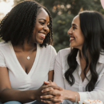 Niecy Nash-Betts smiles at Jessica Betts while they hold hands with balloons celebrating their five‑year anniversary