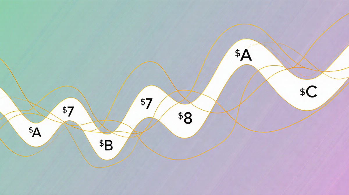 Fractal chart illustrates corrective wave structure with swirling curves and golden lines $1.85 $1.77 $1.73 tech analysis