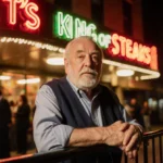 Frank Olivieri standing on railing with Pat