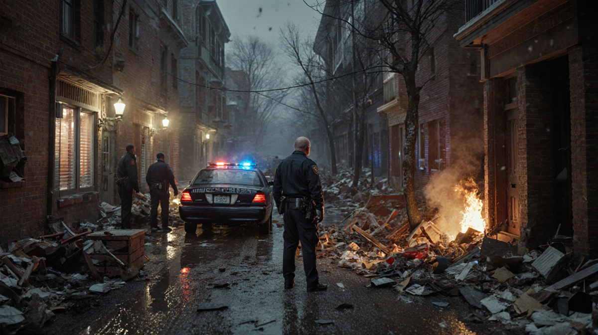 Computer screen showing a message that refuses to depict a crime scene and offers alternative help