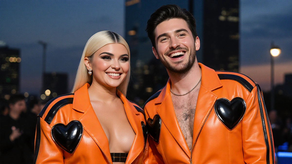 Stars Troll Timmy & Kylie With Matching Orange Chrome Hearts Look