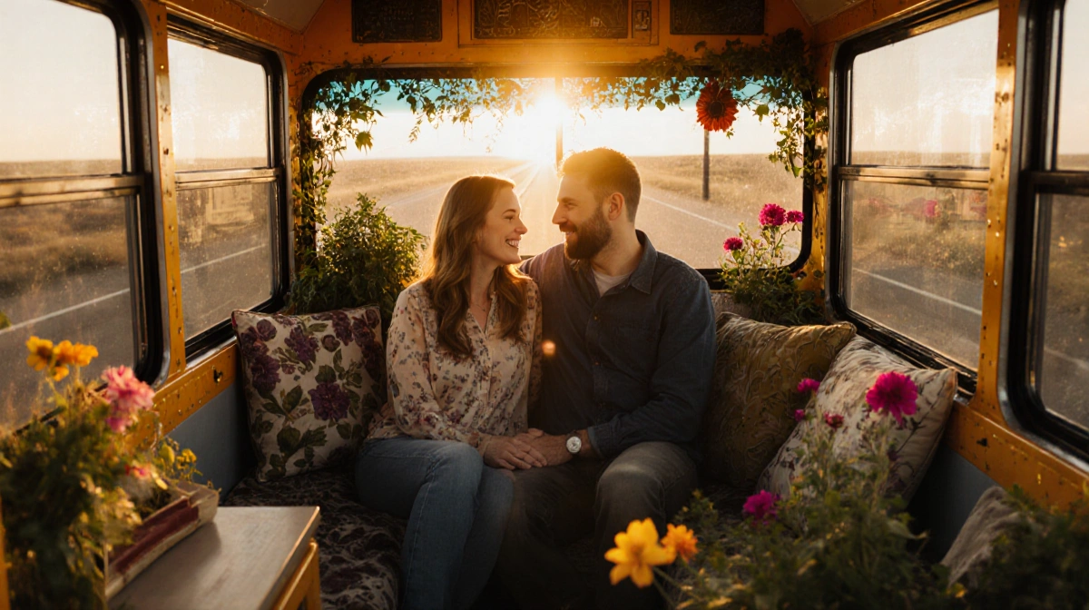 Couple Ditches Rent for $5K Bus Life, Cuts Costs 66%