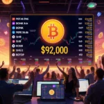 Bitcoin Nears $92K as Meme Coins Surge