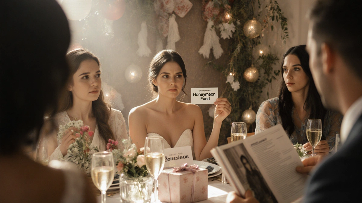 Bride’s Honeymoon Fund Request Sparks Online Etiquette Debate