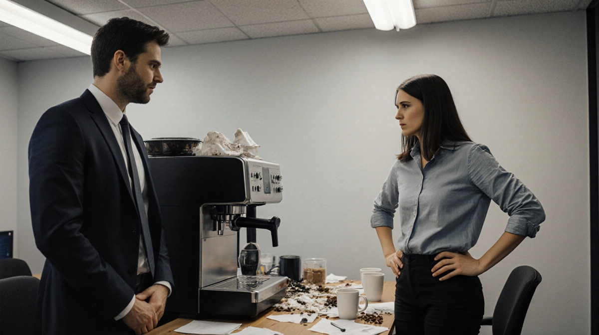 Coffee-Cleaning Spat Brews in Office Break Room
