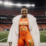 Simone Biles Rocks Custom Bears Pants for Owens’ Final Game
