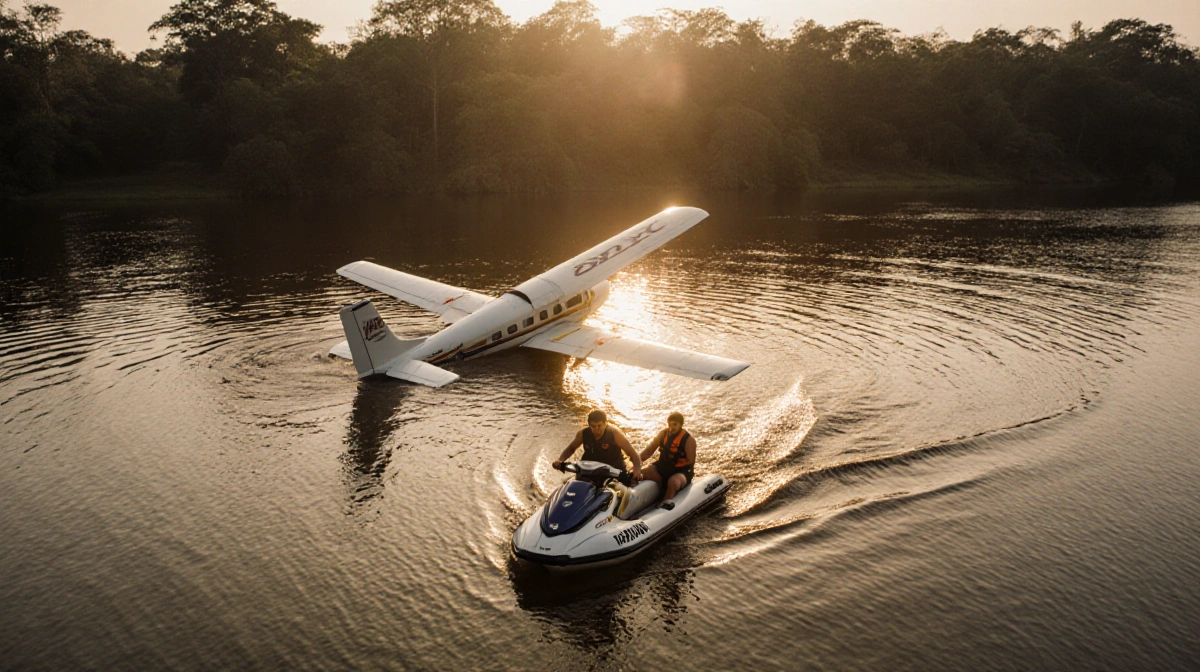 Brazil Jet Skier Films Plane Crash, Rescues Two