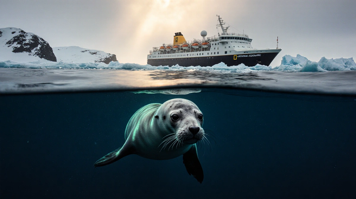 First-Ever Underwater Photos of Rare Ross Seal Surface