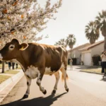 Cow Stops Traffic in Murrieta, Police Turn Ranch Hands