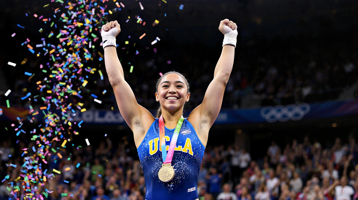 Jordan Chiles Opens NCAA Season with Near-Perfect Sweep