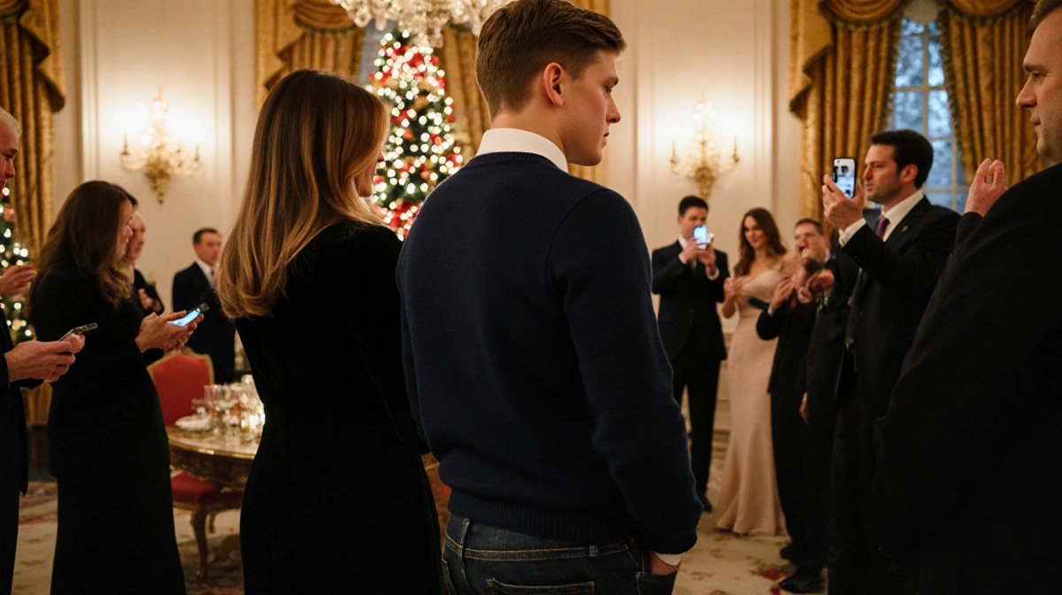 Barron Trump Stays Out of Spotlight at Mar-a-Lago Holidays