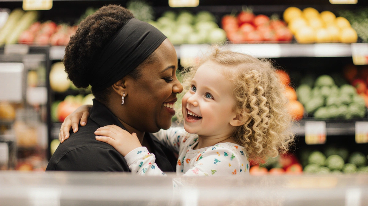 Toddler-Grocery Worker Bond Goes Viral on TikTok