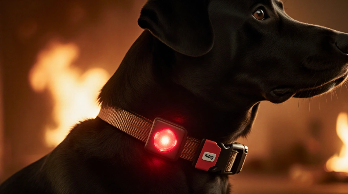 FireTag Collar Lights Up to Save Dogs in House Fires