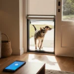 Smart Roll-Up Pet Door Locks Out Lizards, Weather, Intruders